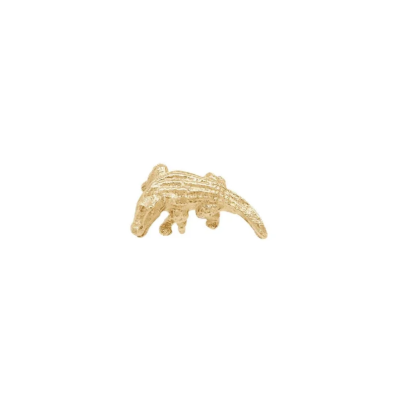 Alligator Threaded Flat Back Earring | .9GMS | Single