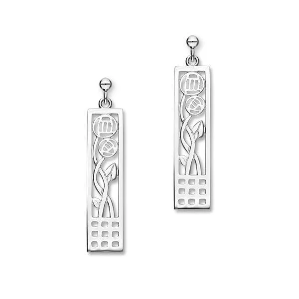 Charles Rennie Mackintosh Silver Earrings E475