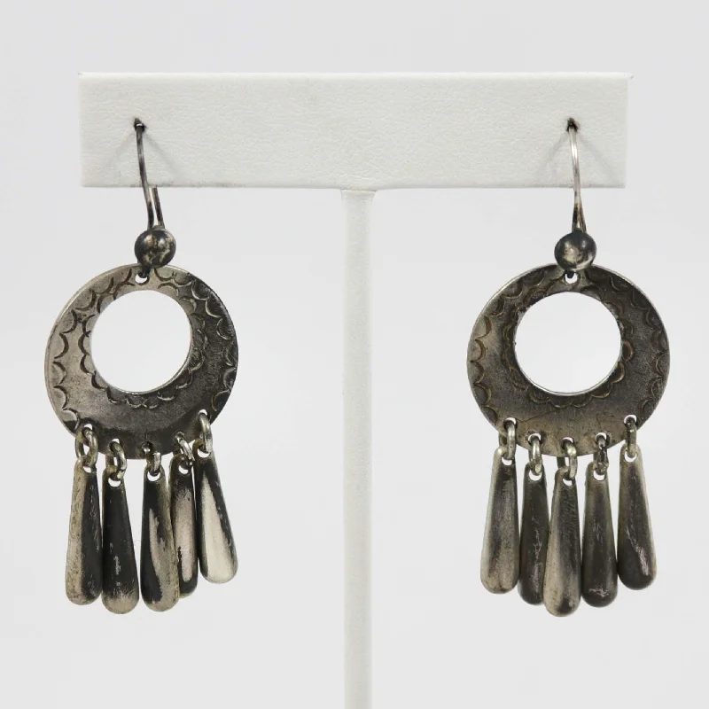 Coin Silver Earrings