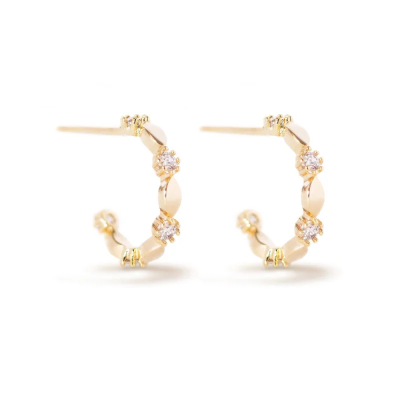 Dainty Ornate C Hoops