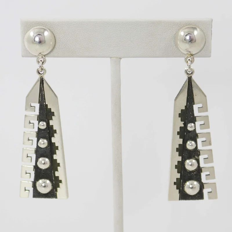 Geometric Silver Earrings