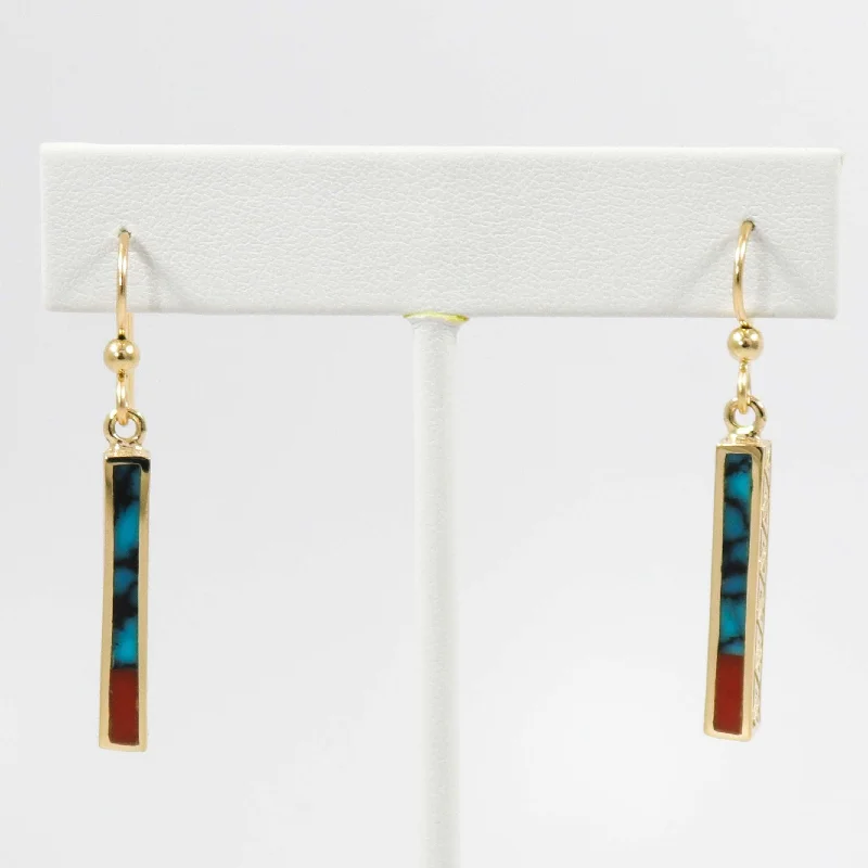 Gold Dancing Stick Earrings