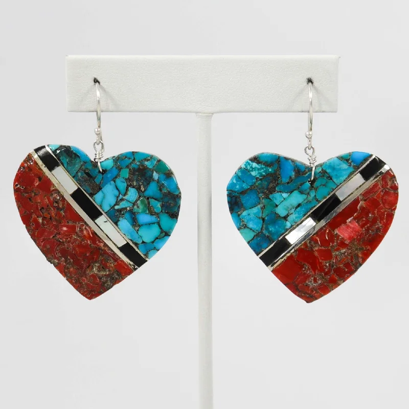 Heart Inlay Earrings