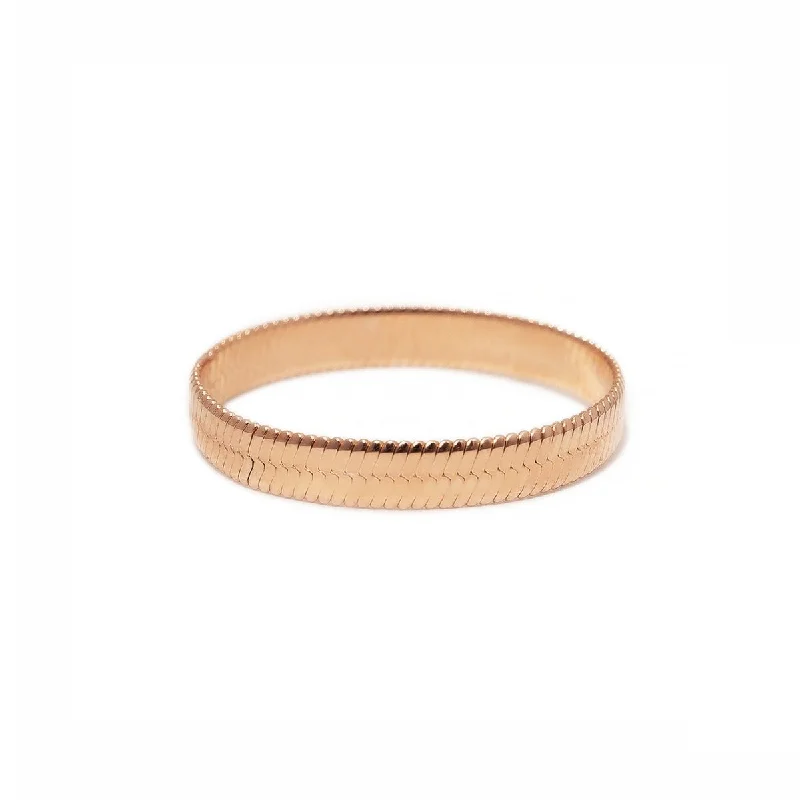 Herringbone Chain Stacking Ring