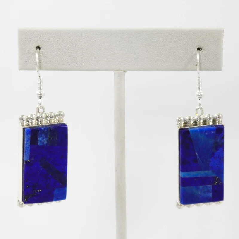 Lapis Inlay Earrings