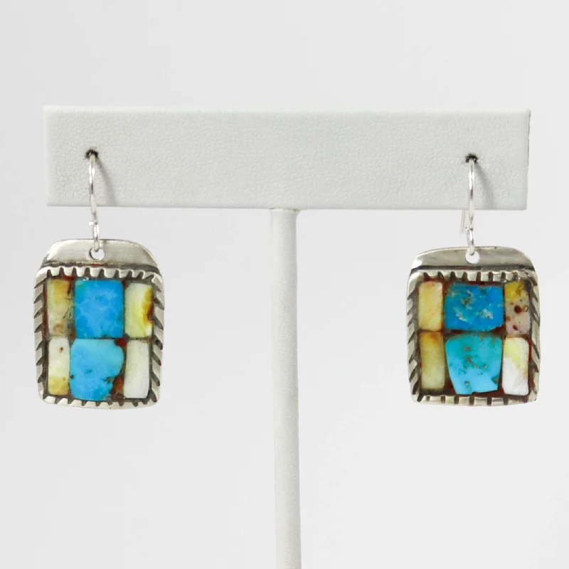 Multi-Stone Inlay Earrings