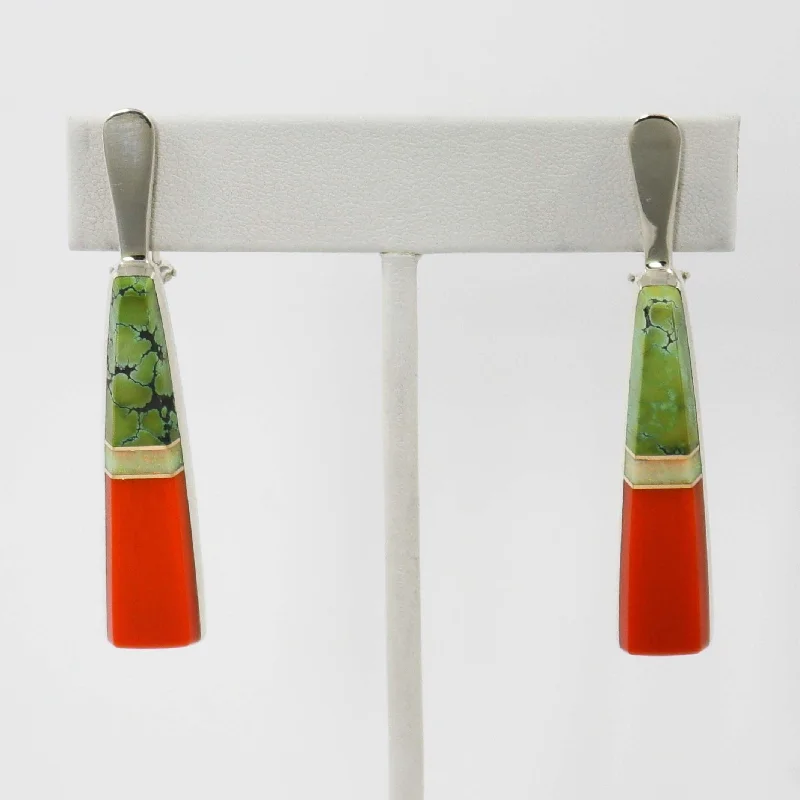 Multi-Stone Inlay Earrings