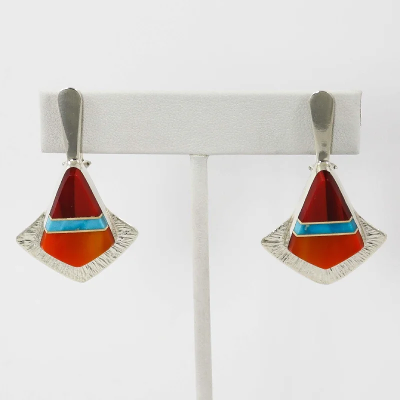 Multi-Stone Inlay Earrings