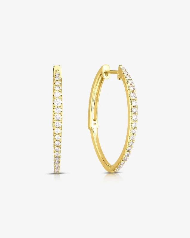 Graduated Marquise Diamond Hoops