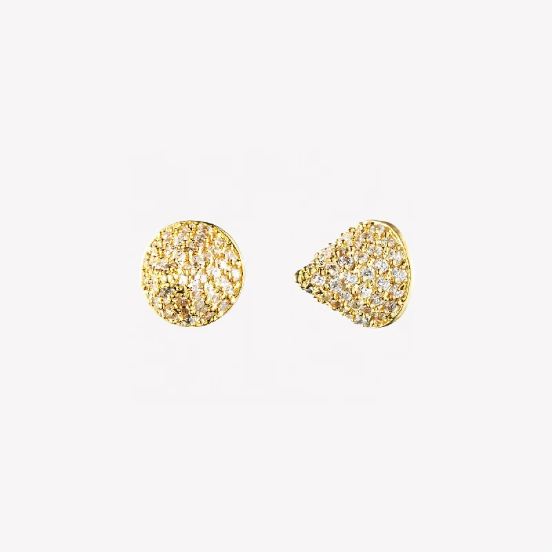 PAVÉ CONE STUD EARRINGS