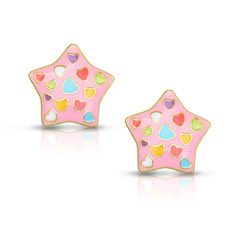 Puffed Star Stud Earrings