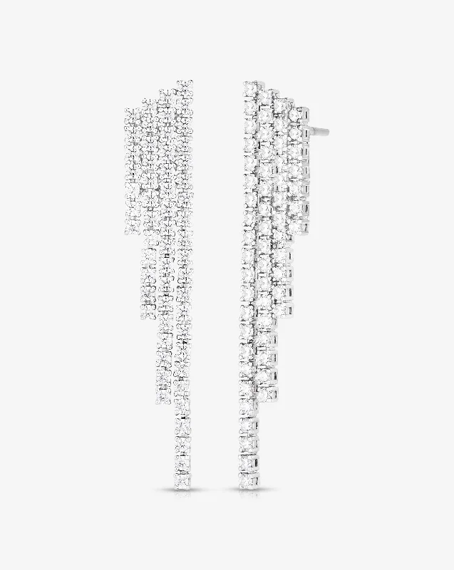 Deco Diamond Waterfall Earrings