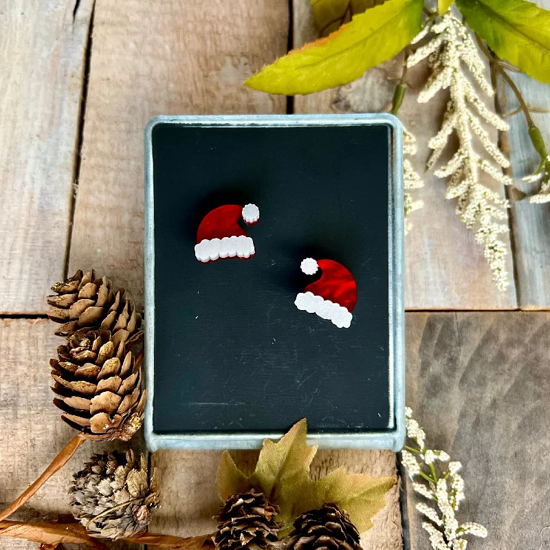 Santa Hat Stud Earrings