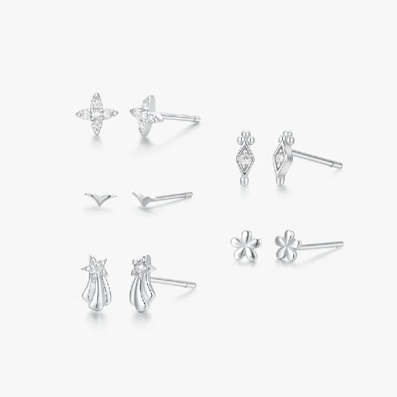 Silver Micro Studs Bundle