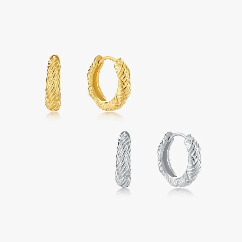 Textured Dome Hoops (Greek Inspired Collection)