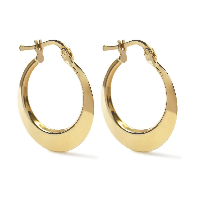 Thin Beveled Edge Hoops