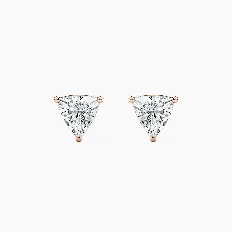 Trillion Lab Grown Diamond Stud Earrings