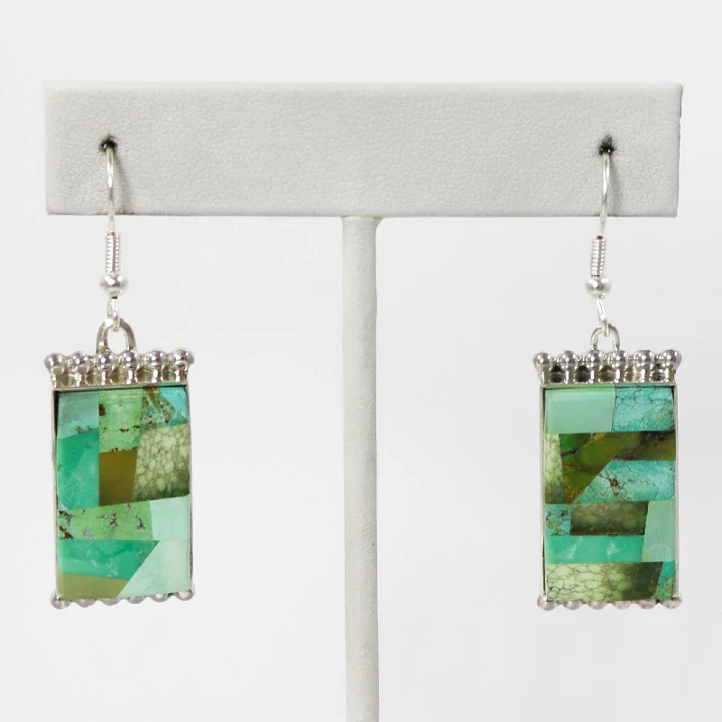 Turquoise and Gaspeite Earrings