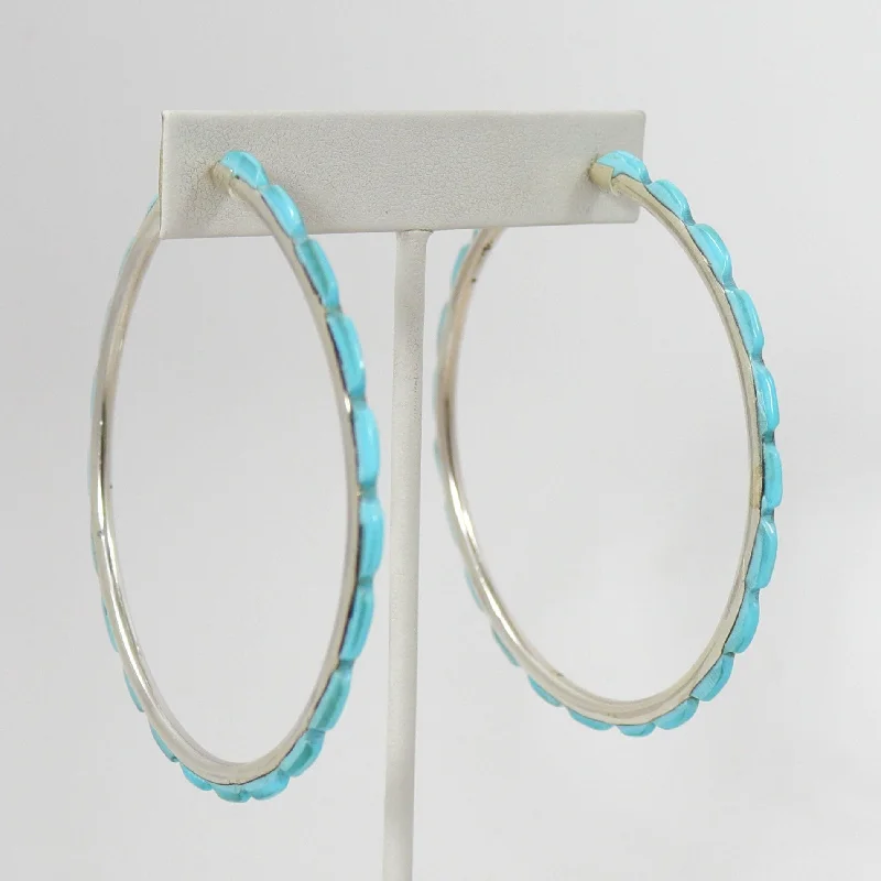 Turquoise Hoop Earrings