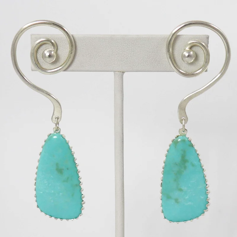 Turquoise Swirl Earrings