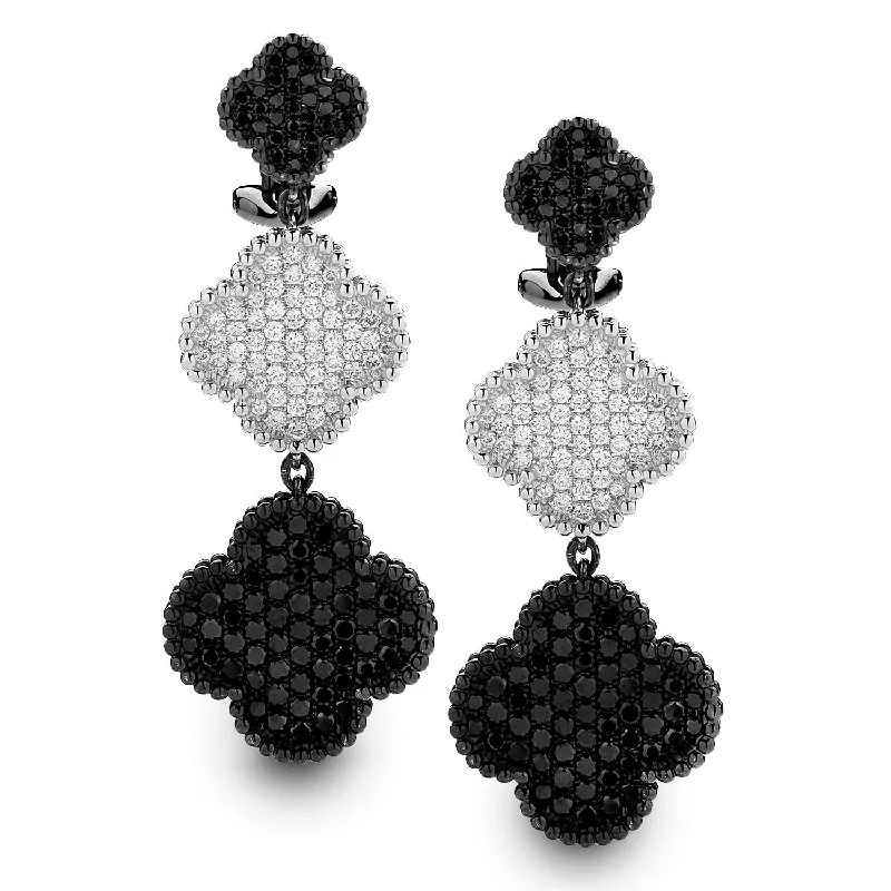 WHITE AND BLACK DIAMOND EARRINGS