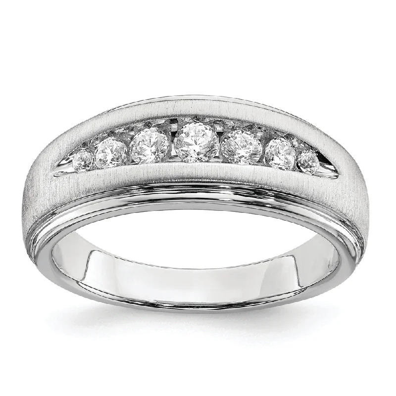 10K White Gold Lab Grown Diamond, SI1/SI2, G H I, Men's Ring