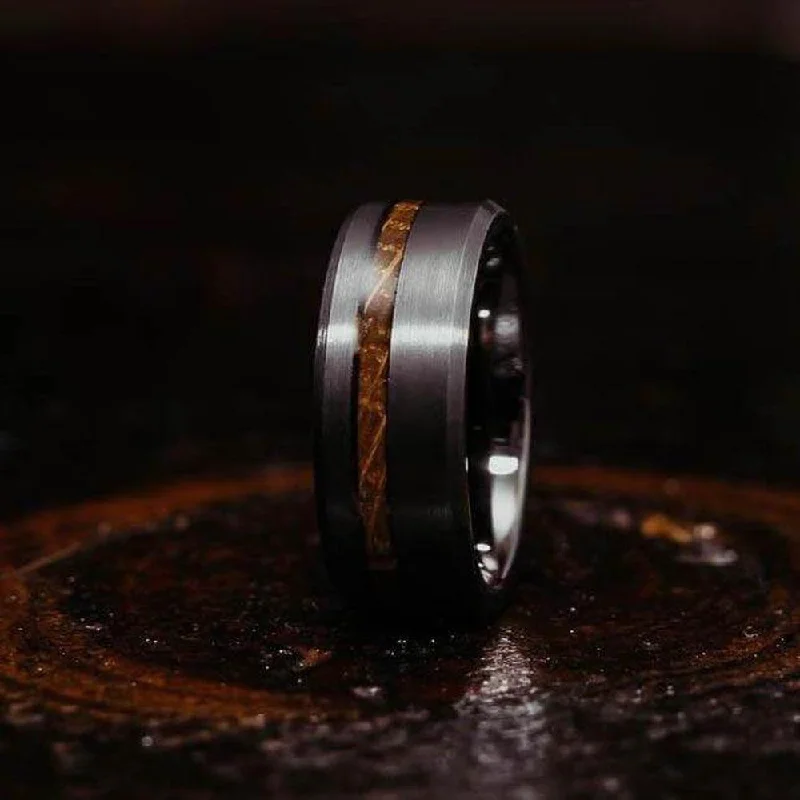 "Artemis"  Whisky x Gunmetal Tungsten Ring