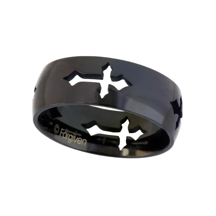 Black Cross Ring