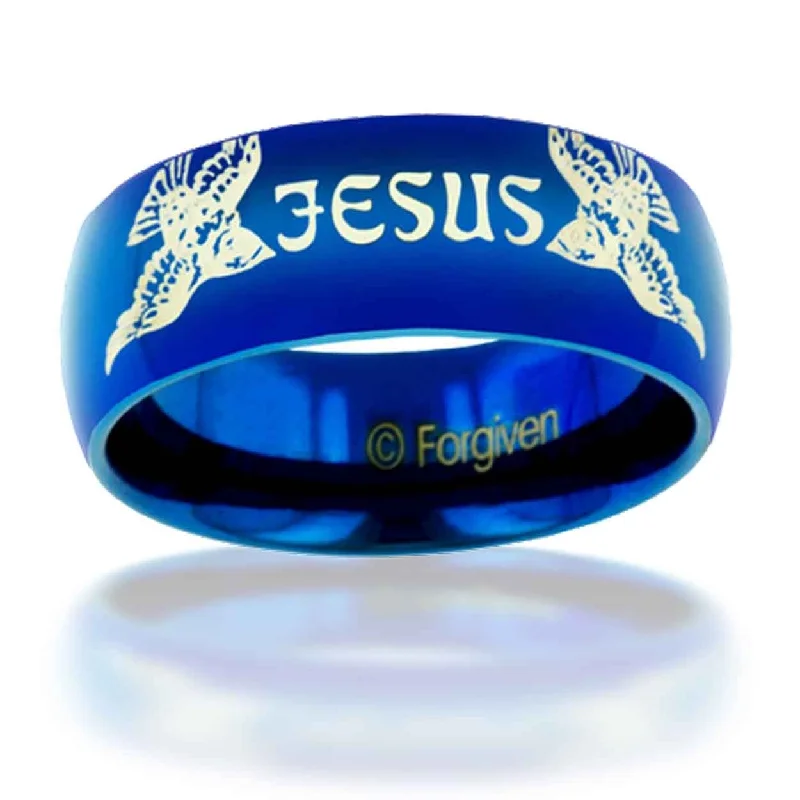 Blue Jesus Sparrow Ring