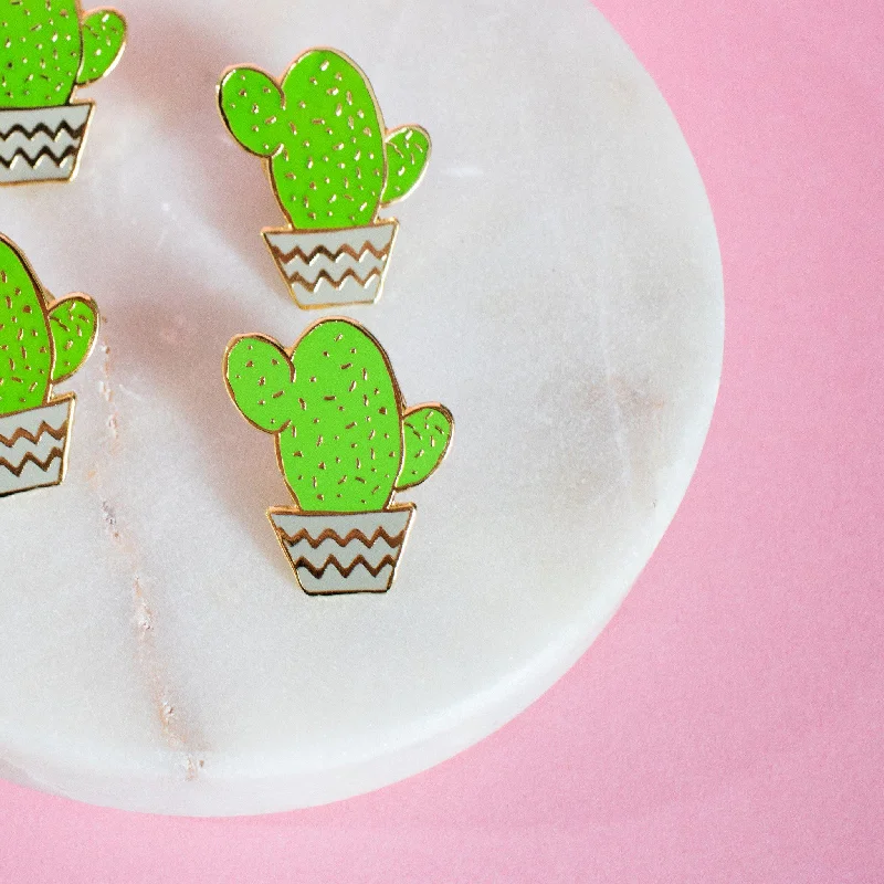 Cactus Pot Enamel Pin