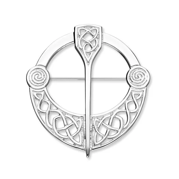 Celtic Silver Brooch B589