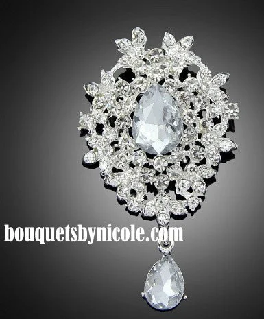 Brooch Clear Rhinestone Crystal BR-091