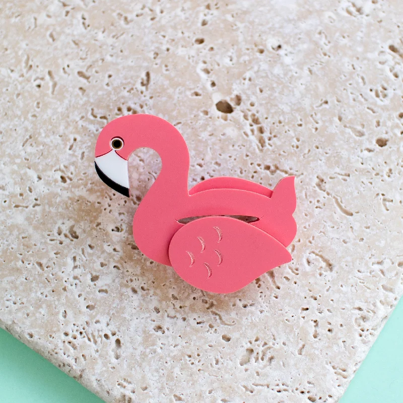 Flamingo Pool Float Brooch