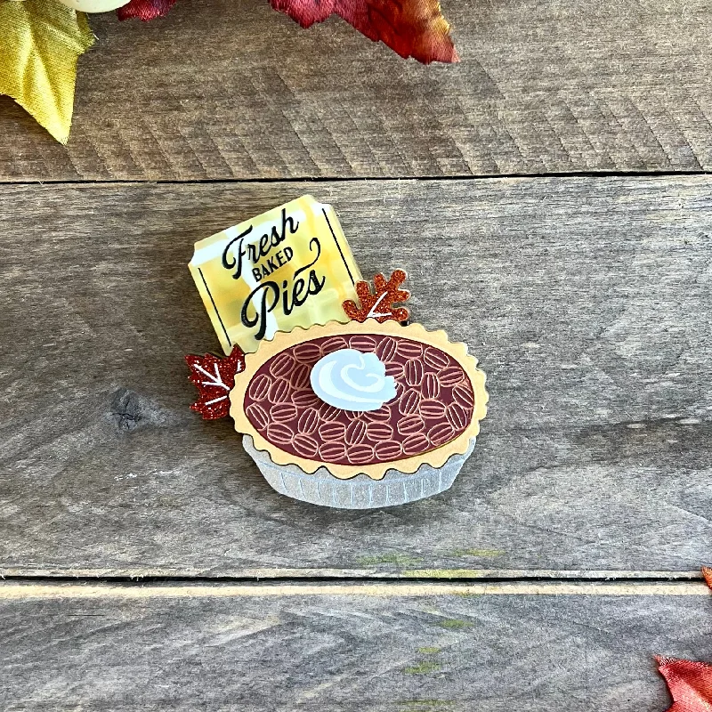 Fresh Baked Pecan Pie Brooch