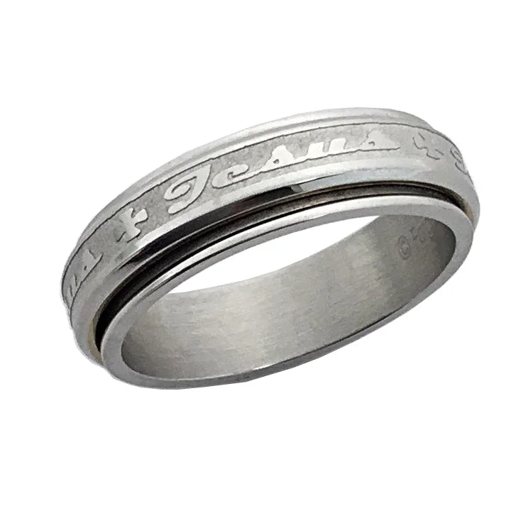 Jesus Spinner Ring