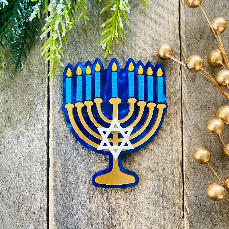 Menorah Brooch