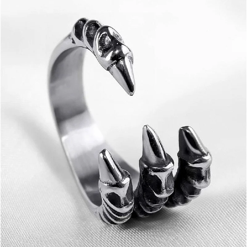 Men's Dragon Animal Claw Biker Ring Genuine Quality Stainless Steel