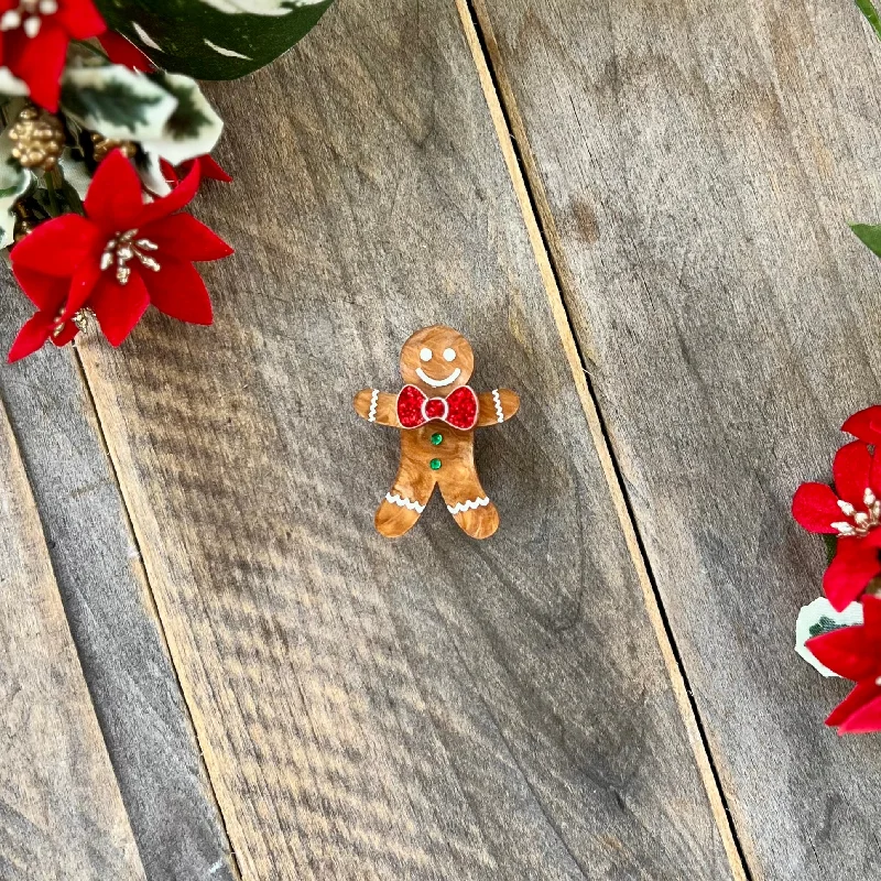 Mini Gingerbread Man Brooch