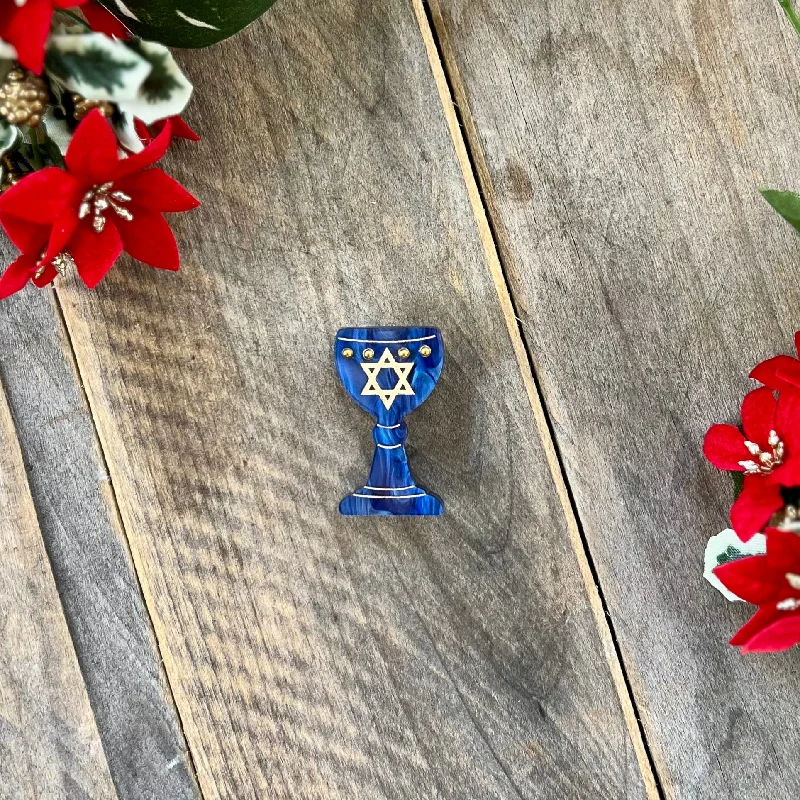 Mini Kiddush Cup Brooch