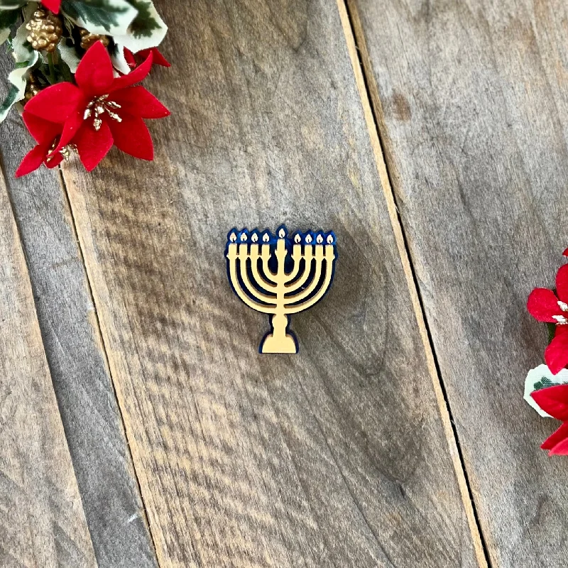 Mini Menorah Brooch