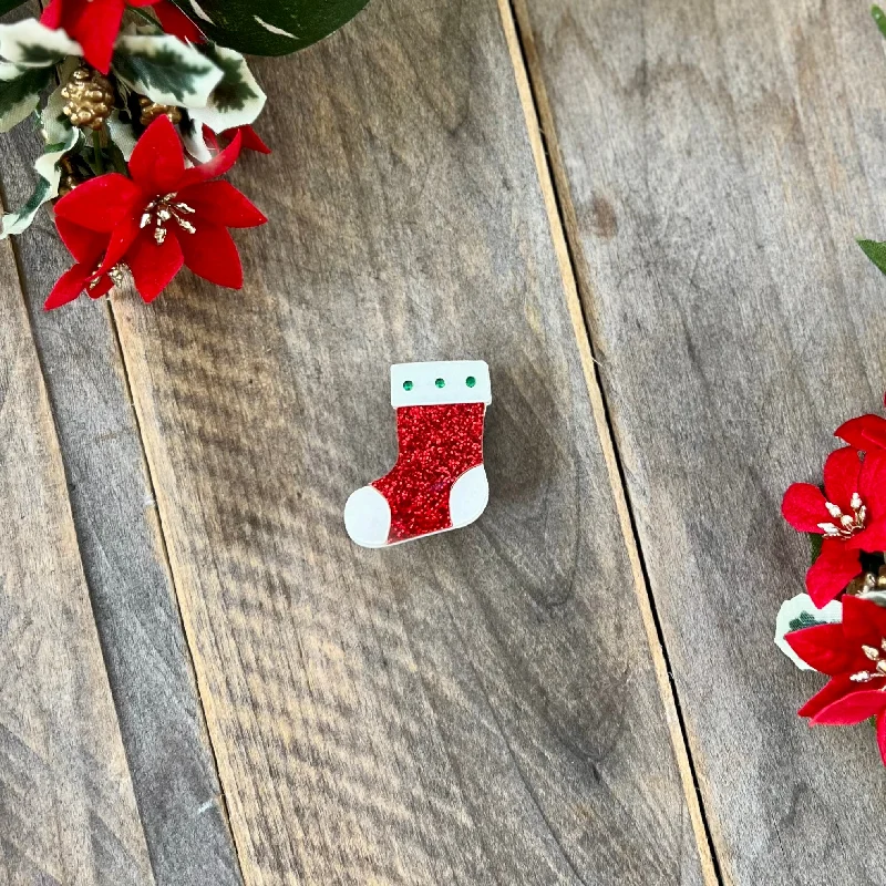 Mini Stocking Brooch