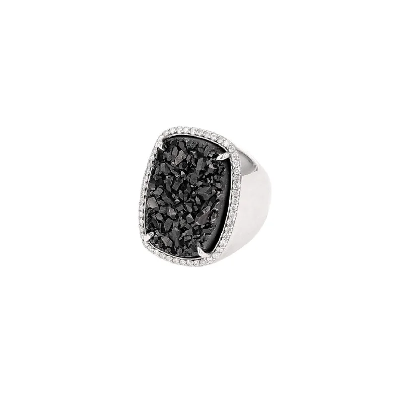 Mr. LOWE Men's Druzy & Diamond Ring