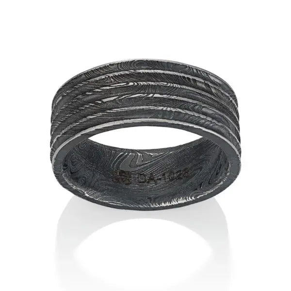 RECTA Damascus Steel Men's Ring by Chris Ploof