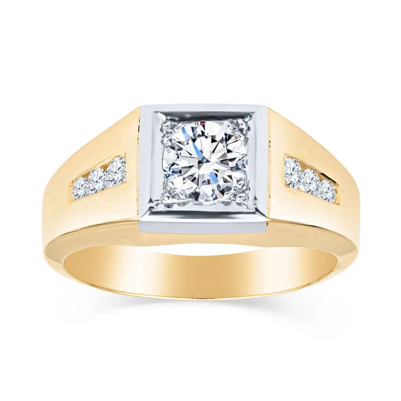 Two Tone Diamond Mens Ring Mounting