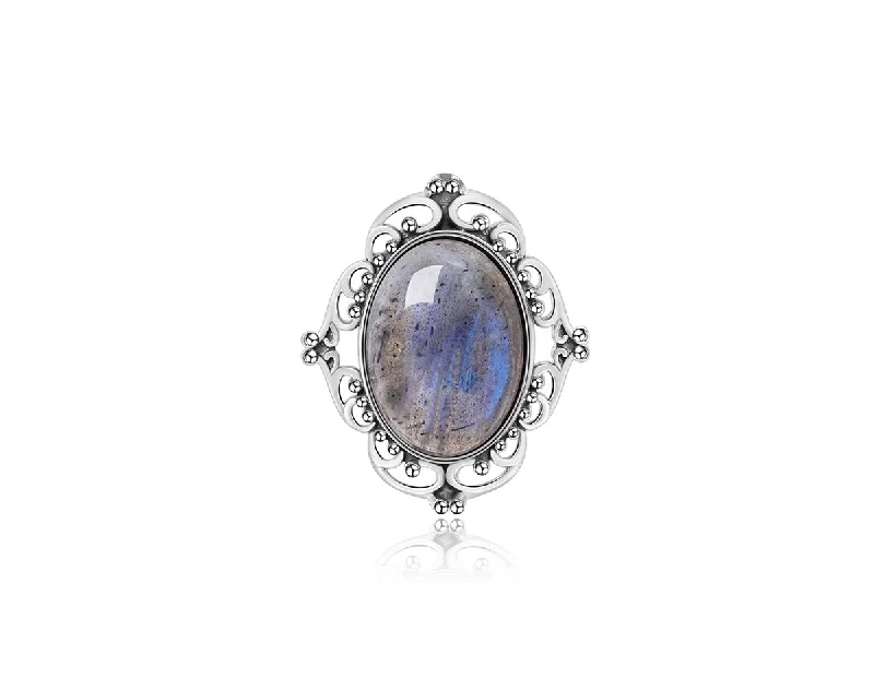 Victorian Labradorite Brooch