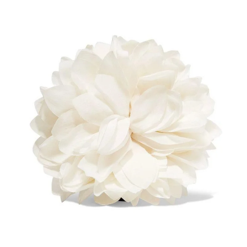 White Silk Flower Brooch